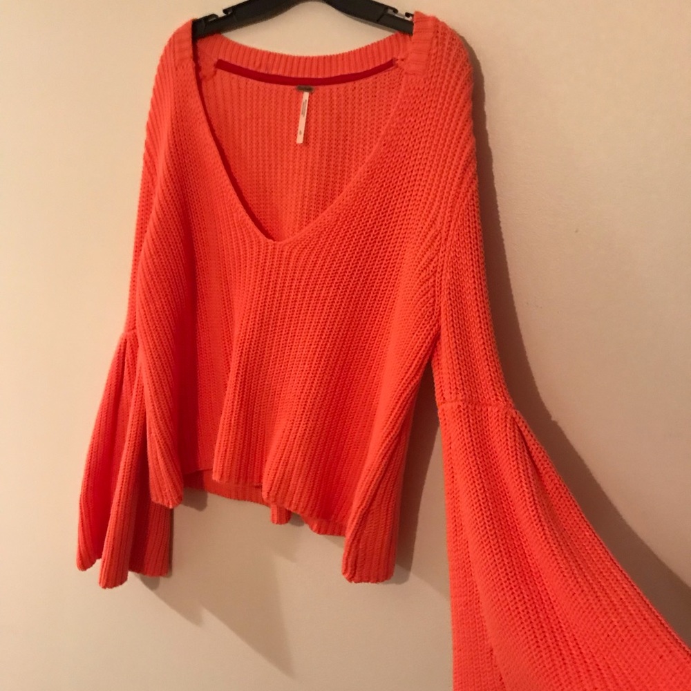 Free People bell sleeve sweater